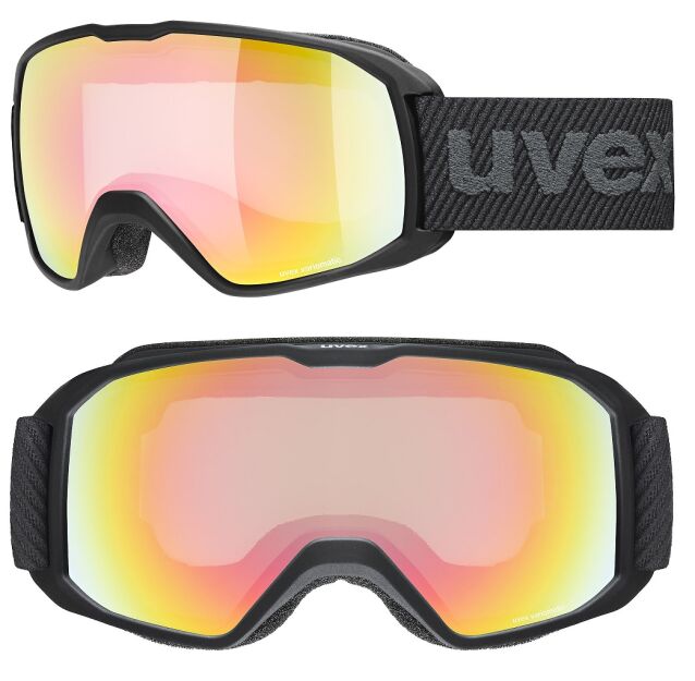 Gogle Uvex Downhill Xcitd V black Szyba Vario Variomatic Rainbow S1-S3