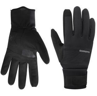 SHIMANO Rękawiczki rowerowe WINDBREAK THERMAL CZARNE