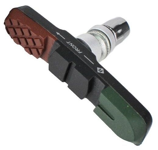 Klocki V-Brake Prox green/black/brown trzy mieszanki 72mm