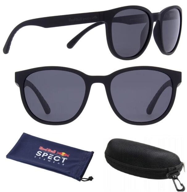 Red Bull okulary MAHU 001P soft black / szyba black smoke mirror S3 Polarized