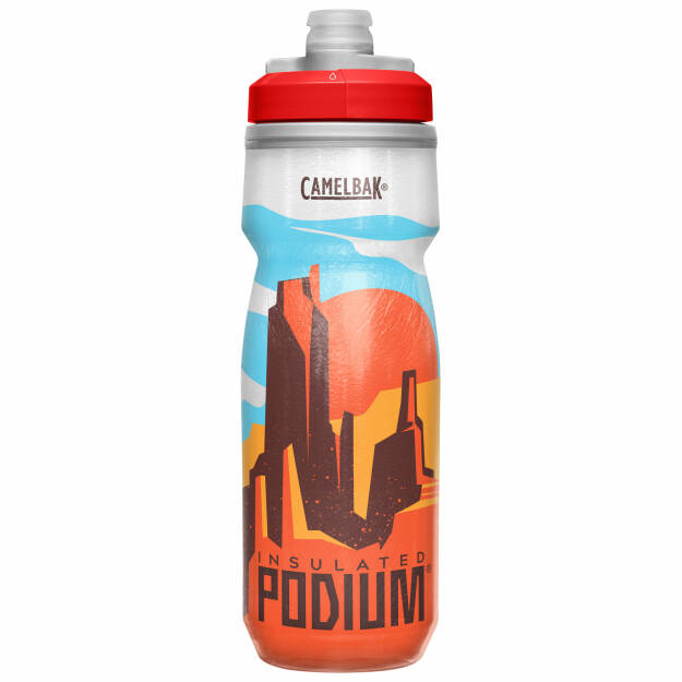 Bidon termiczny Camelbak Podium CHILL LE 620ml 21oz Spring Summer white-blue-orange Mountain